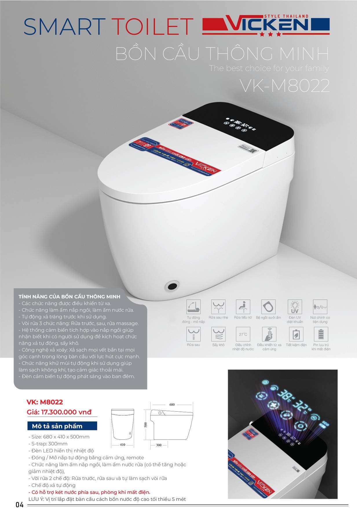 Catalogue và Bảng giá Thiết bị vệ sinh VICKEN 2025 /Page 4